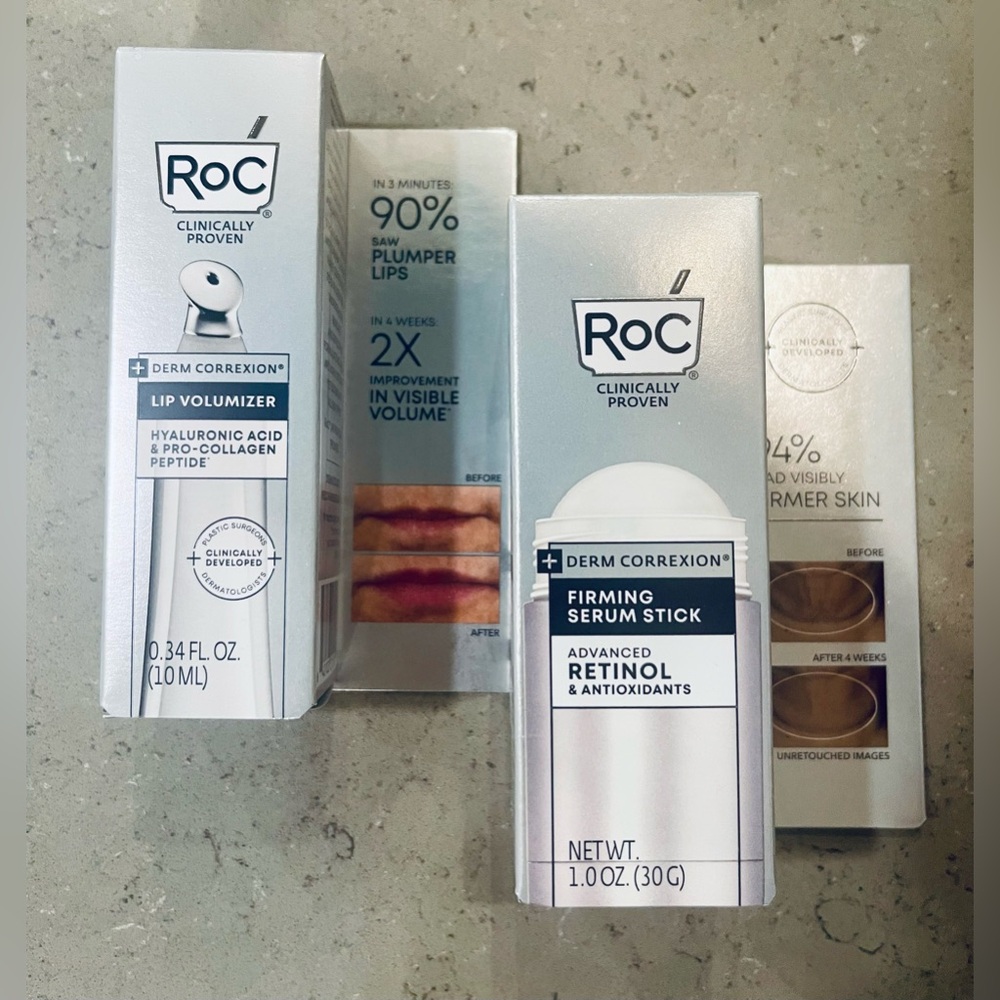 Sold in bundle🌵✨RoC Skincare Set with Lip Volumizer and Firming Serum✨